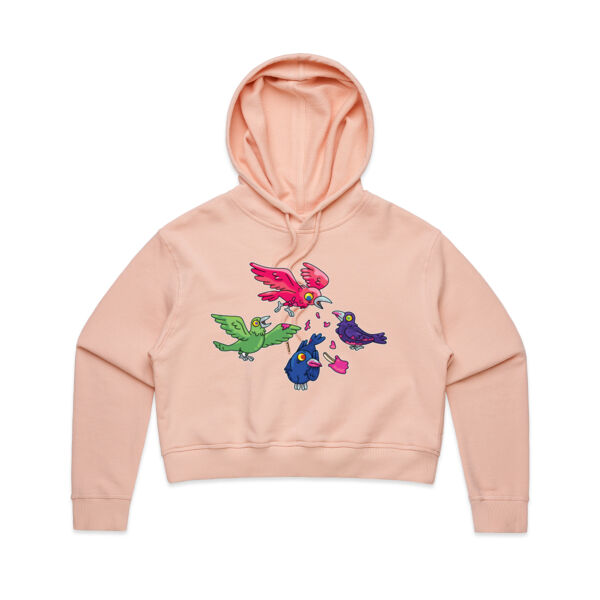 Hungry Crows - V2 - AS Colour - Women's Crop Hood Thumbnail