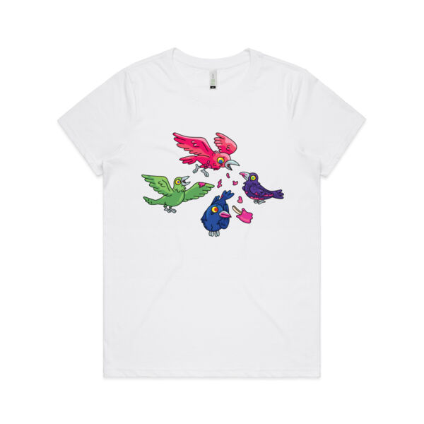 Hungry Crows - V2 - AS Colour - Women's  Maple ORGANIC Tee Thumbnail
