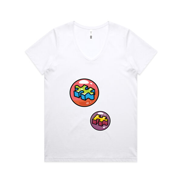 Puzzle Bubble - AS Colour - Women's Maple V Neck Tee Thumbnail