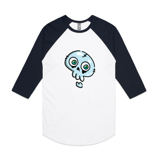 Curious Skelly - AS Colour - 3/4 Raglan Baseball Sleeve Tee Thumbnail