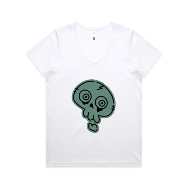 Digital Skelly - AS Colour - Women's Maple V Neck Tee Thumbnail