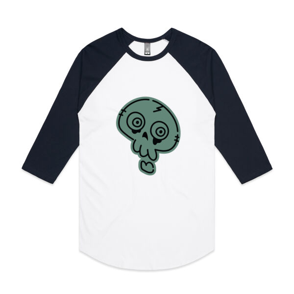 Digital Skelly - AS Colour - 3/4 Raglan Baseball Sleeve Tee Thumbnail
