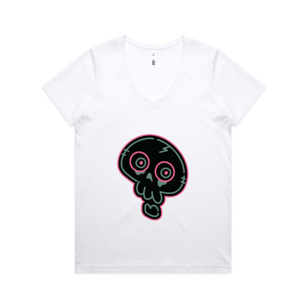Neon Skelly - AS Colour - Women's Maple V Neck Tee Thumbnail