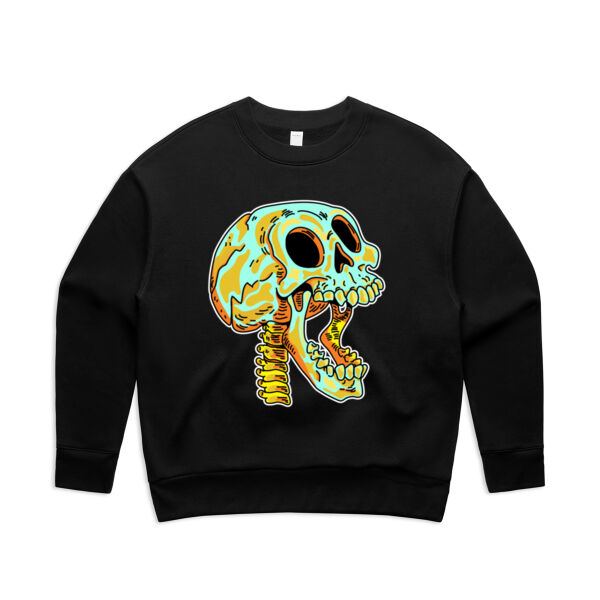 Screaming Skull V1 - AS Colour - Women's Relax Crew Thumbnail