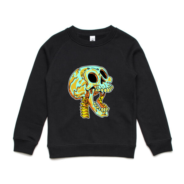 Screaming Skull V1 - AS Colour - Youth Supply Crew Sweatshirt Thumbnail