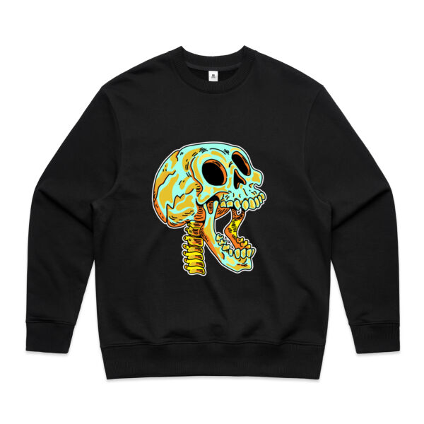 Screaming Skull V1 - AS Colour - Men's Heavy Crew Thumbnail