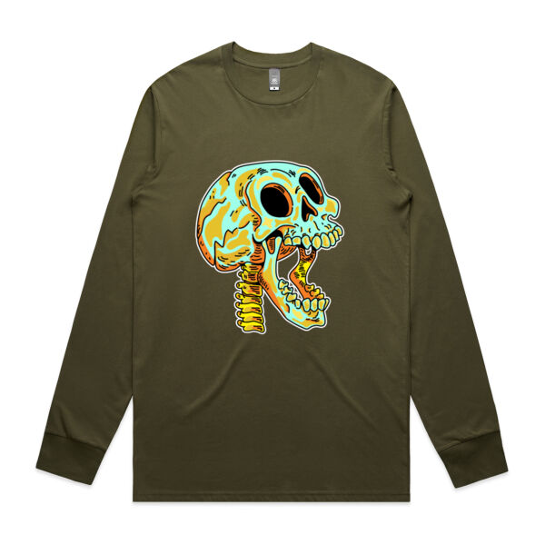 Screaming Skull V1 - AS Colour -  Men's Staple L/S Tee  Thumbnail