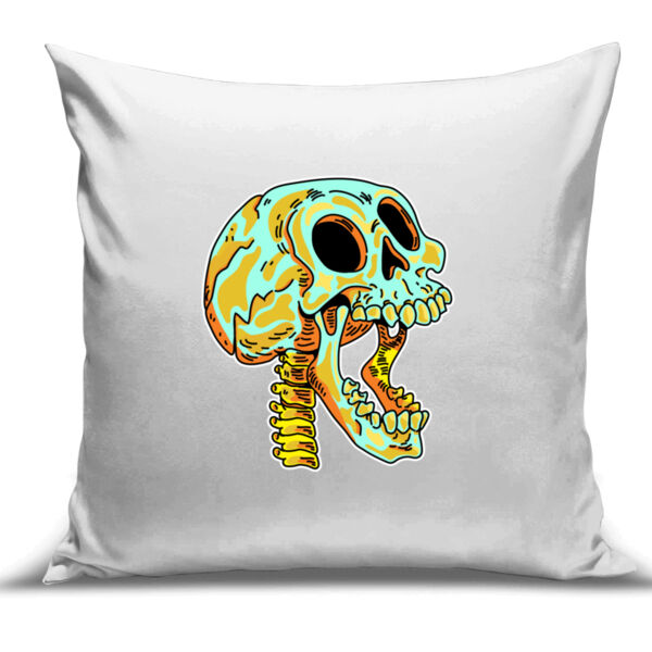 Screaming Skull V1 - Cushion Cover - 100% Linen Thumbnail