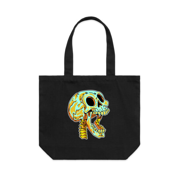 Screaming Skull V1 - AS Colour Shoulder Tote Bag Thumbnail