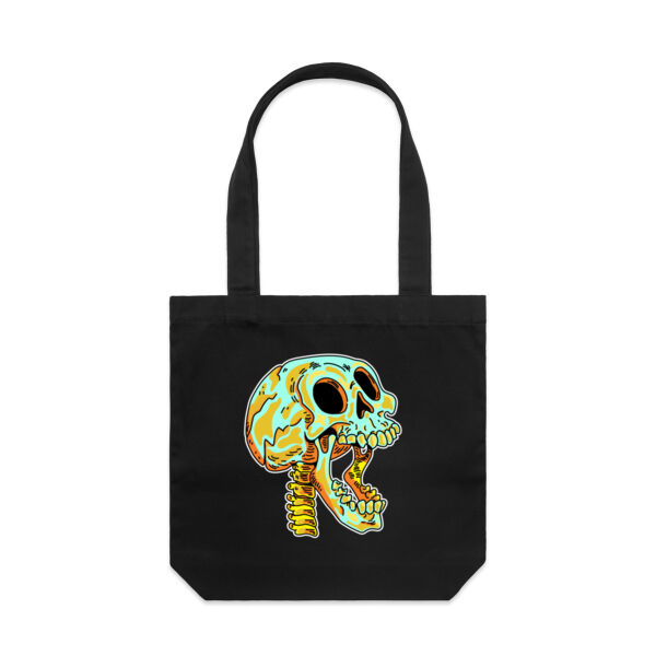 Screaming Skull V1 - AS Colour - Canvas Tote 'Carrie' Bag  Thumbnail
