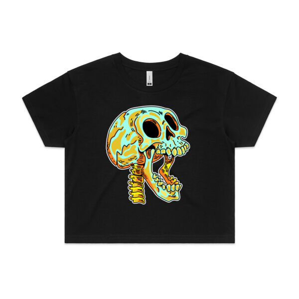 Screaming Skull V1 - AS Colour - Women's Crop Tee Thumbnail