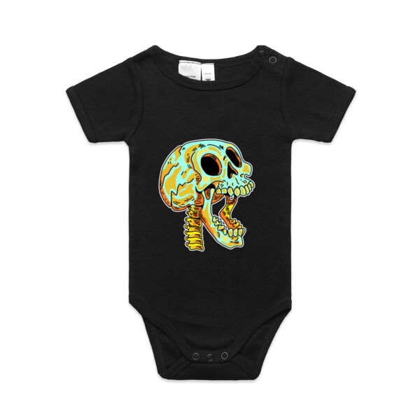 Screaming Skull V1 - AS Colour - Baby 'Mini-me' Onesie Romper Thumbnail