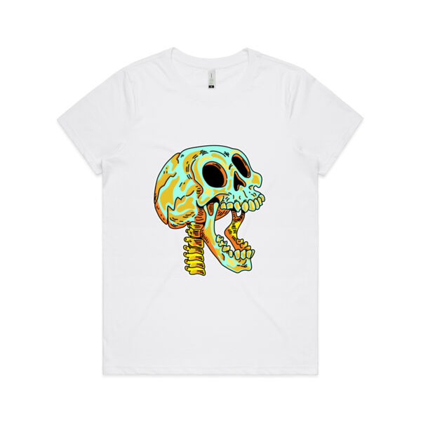 Screaming Skull V1 - AS Colour - Women's  Maple ORGANIC Tee Thumbnail