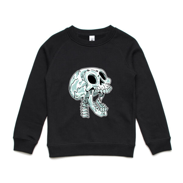 Screaming Skull V2 - AS Colour - Youth Supply Crew Sweatshirt Thumbnail