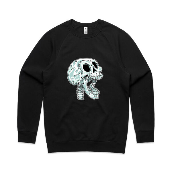 Screaming Skull V2 - AS Colour - Men's Supply Crew Sweatshirt Thumbnail