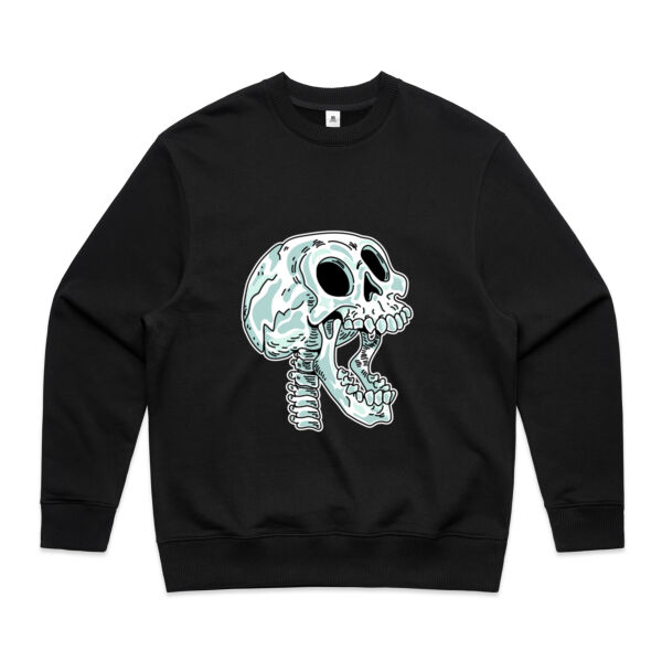 Screaming Skull V2 - AS Colour - Men's Heavy Crew Thumbnail