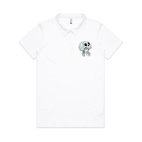 Screaming Skull V2 - AS Colour - Amy Womens Polo Shirt Thumbnail