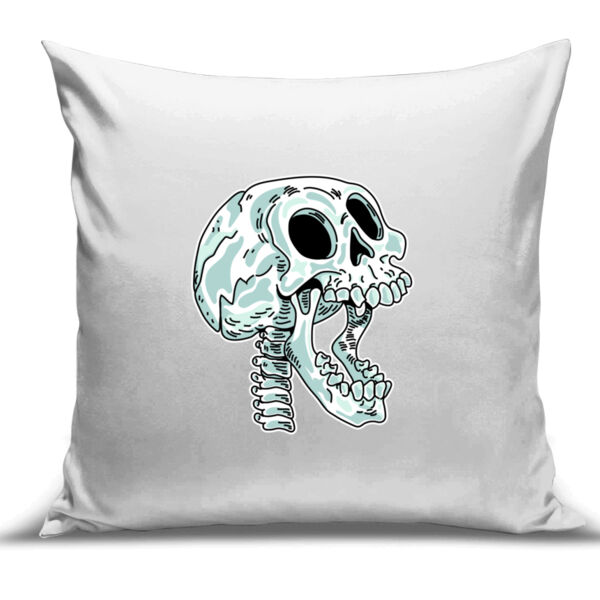 Screaming Skull V2 - Cushion Cover - 100% Linen Thumbnail