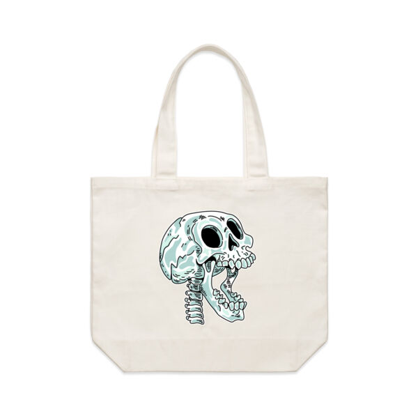 Screaming Skull V2 - AS Colour Shoulder Tote Bag Thumbnail