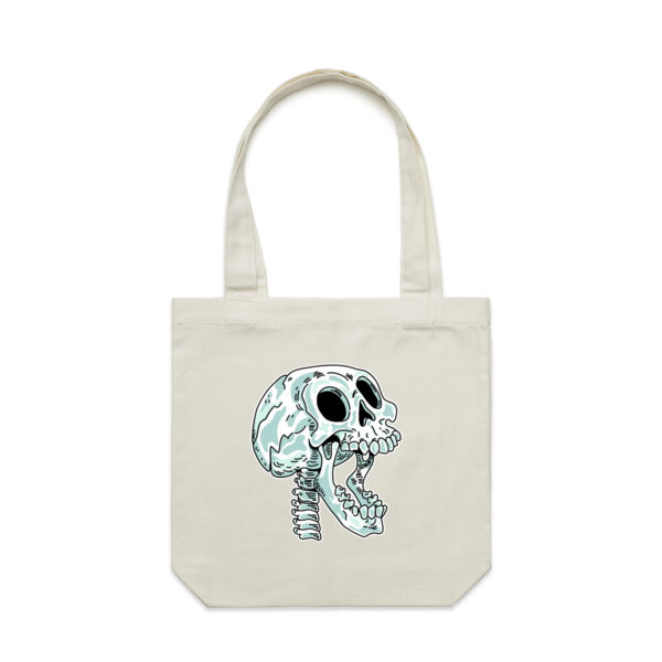 Screaming Skull V2 - AS Colour - Canvas Tote 'Carrie' Bag  Thumbnail