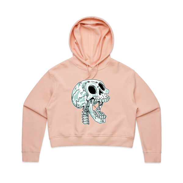 Screaming Skull V2 - AS Colour - Women's Crop Hood Thumbnail