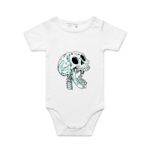 Screaming Skull V2 - AS Colour - Baby 'Mini-me' Onesie Romper Thumbnail