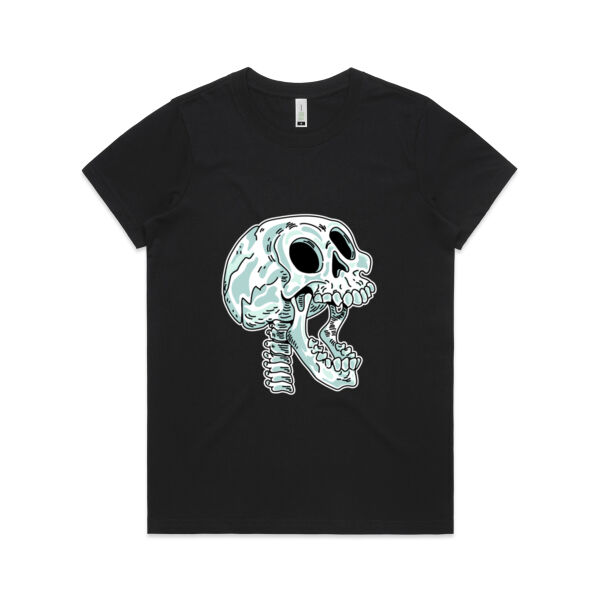 Screaming Skull V2 - AS Colour - Women's  Maple ORGANIC Tee Thumbnail