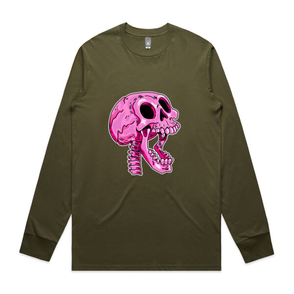 Screaming Skull V3 - AS Colour -  Men's Staple L/S Tee  Thumbnail