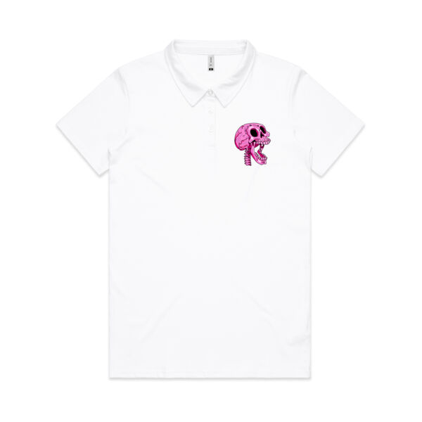 Screaming Skull V3 - AS Colour - Amy Womens Polo Shirt Thumbnail