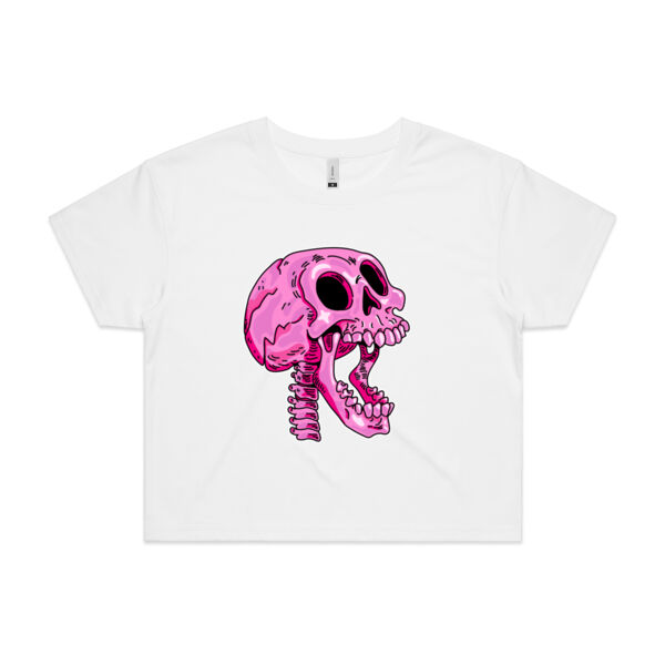 Screaming Skull V3 - AS Colour - Women's Crop Tee Thumbnail