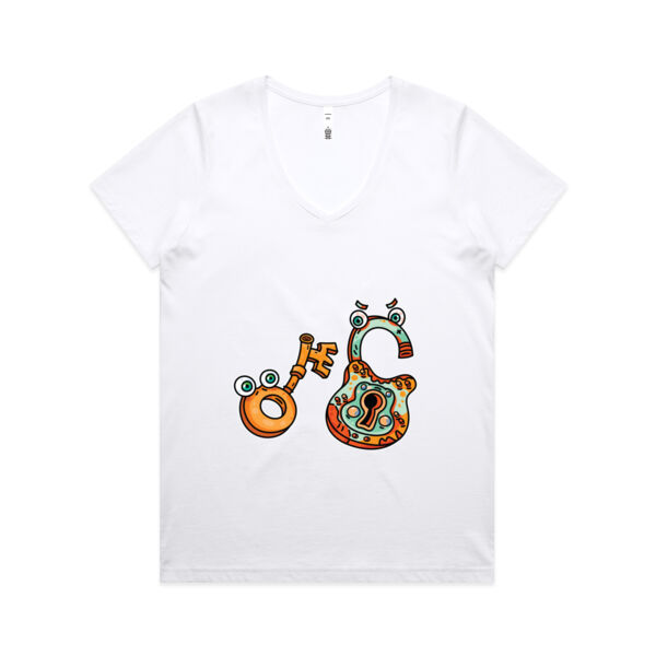 Lock & Key - AS Colour - Women's Maple V Neck Tee Thumbnail