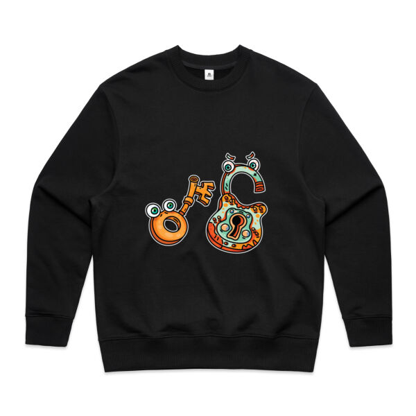 Lock & Key - AS Colour - Men's Heavy Crew Thumbnail