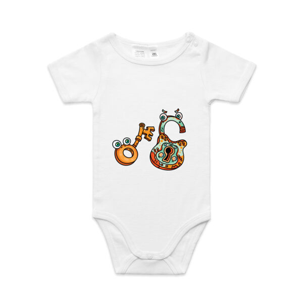 Lock & Key - AS Colour - Baby 'Mini-me' Onesie Romper Thumbnail