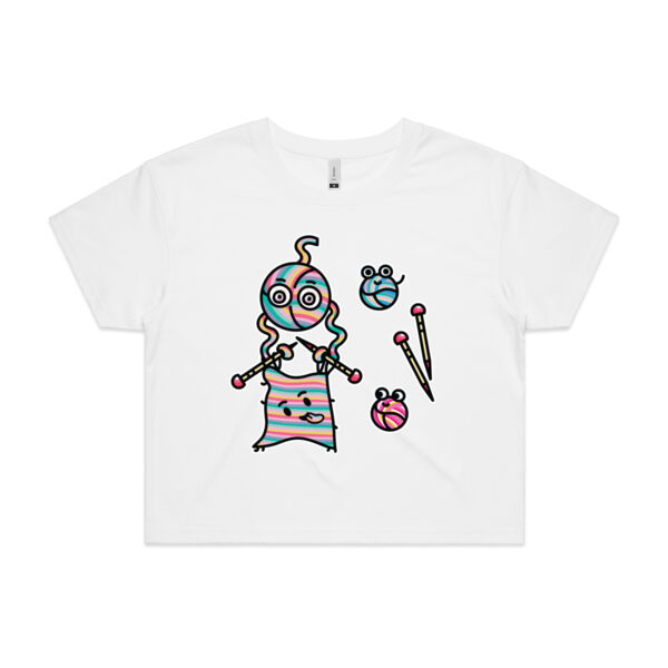 Knitted into a Corner - AS Colour - Women's Crop Tee Thumbnail