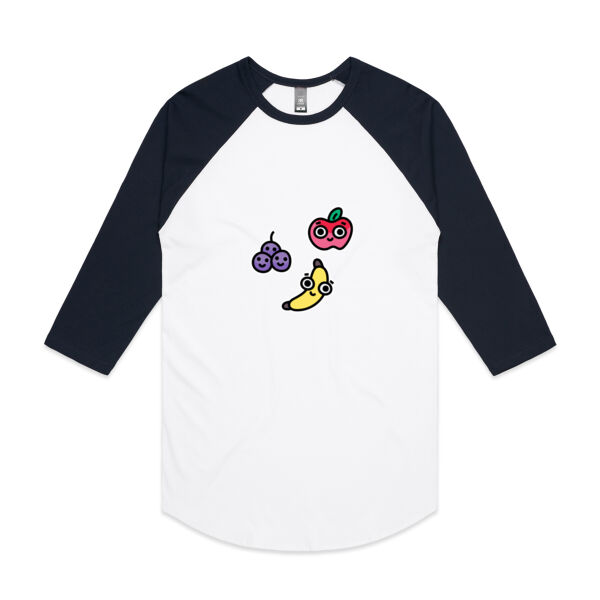 Eat me! - Fruity - AS Colour - 3/4 Raglan Baseball Sleeve Tee Thumbnail