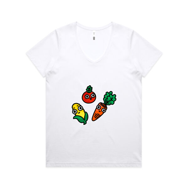 Eat me! - Veggie - AS Colour - Women's Maple V Neck Tee Thumbnail