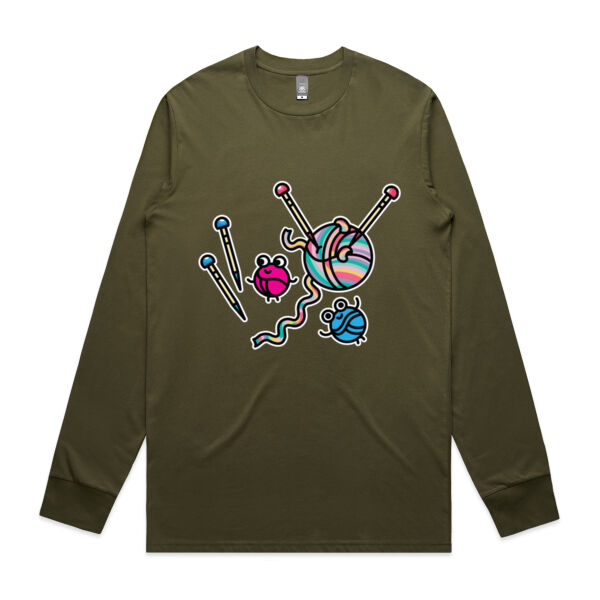 Knitter Critter - AS Colour -  Men's Staple L/S Tee  Thumbnail