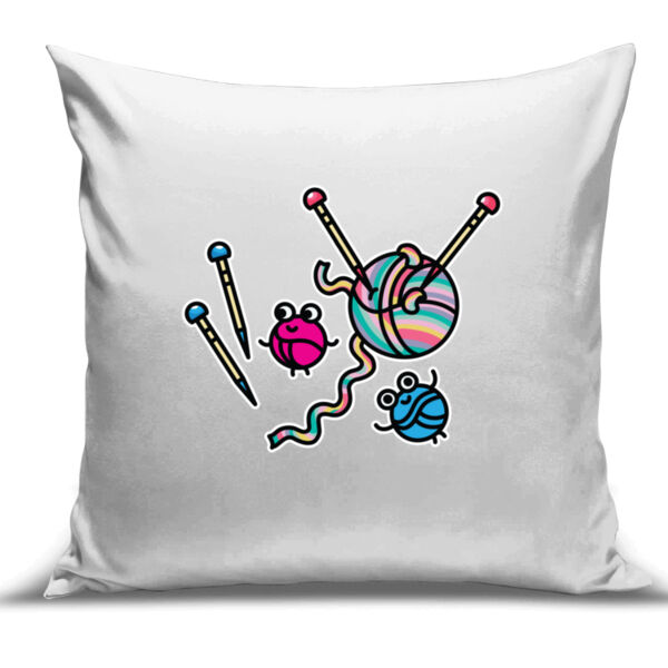 Knitter Critter - Cushion Cover - 100% Linen Thumbnail
