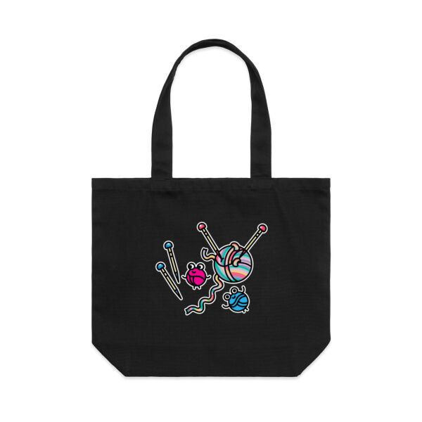 Knitter Critter - AS Colour Shoulder Tote Bag Thumbnail