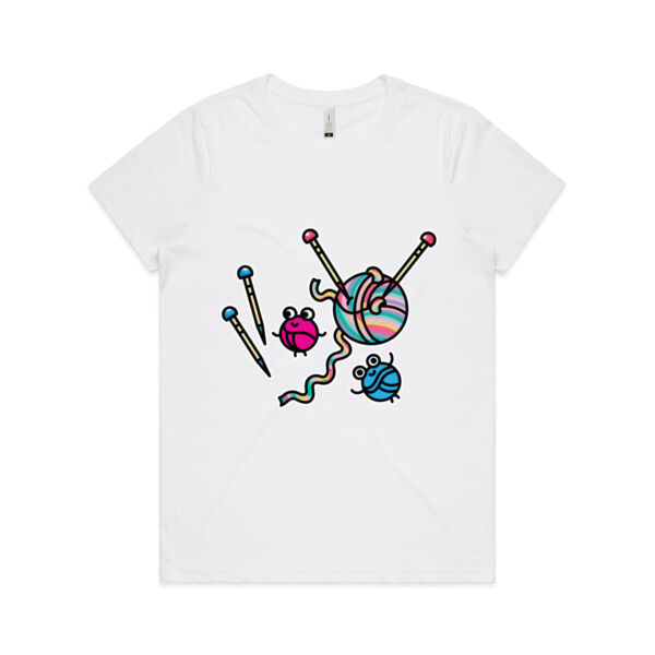 Knitter Critter - AS Colour - Women's  Maple ORGANIC Tee Thumbnail