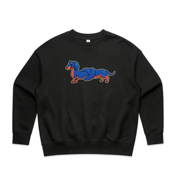 Sausage Dog - Pretzel Black & Tan - AS Colour - Wo's Heavy Crew Thumbnail