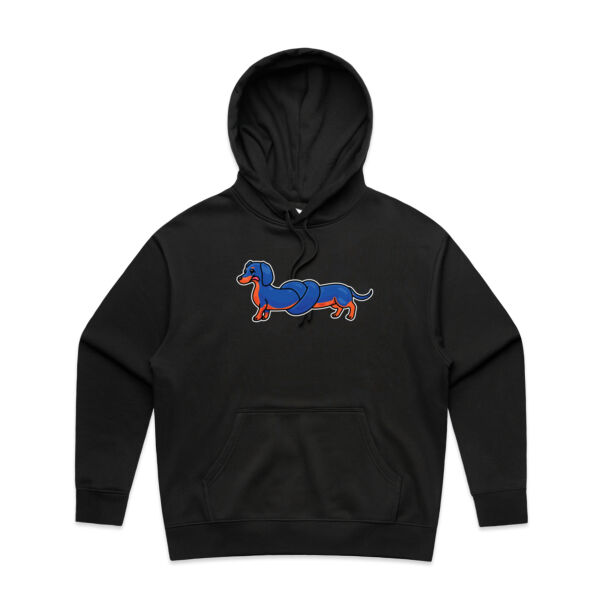 Sausage Dog - Pretzel Black & Tan - AS Colour - Women's Heavy Hood Thumbnail