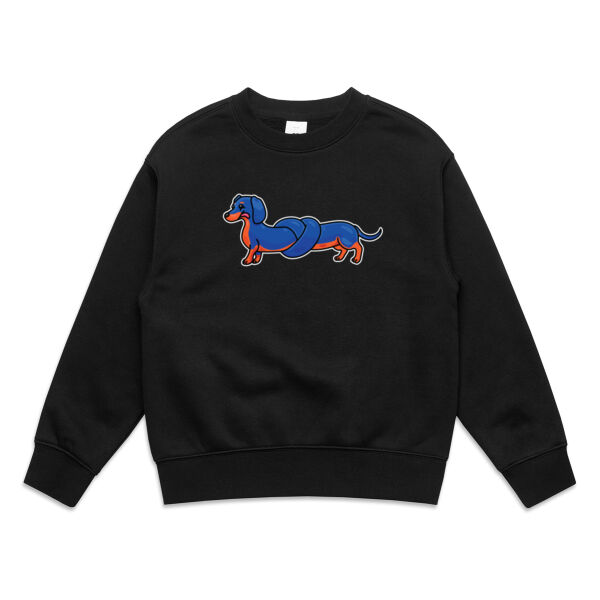 Sausage Dog - Pretzel Black & Tan - AS Colour - Kids Relax Crew Thumbnail
