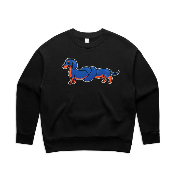 Sausage Dog - Pretzel Black & Tan - AS Colour - Women's Relax Crew Thumbnail