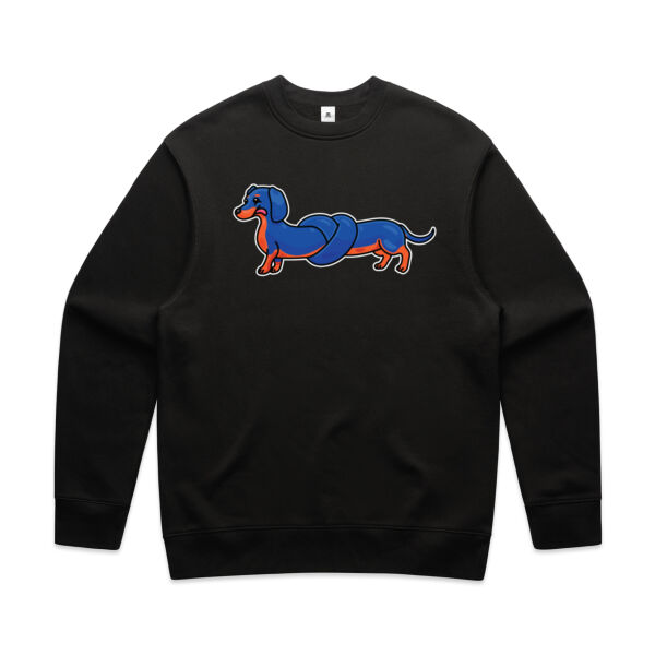 Sausage Dog - Pretzel Black & Tan - AS Colour - Men's Relax Crew Thumbnail