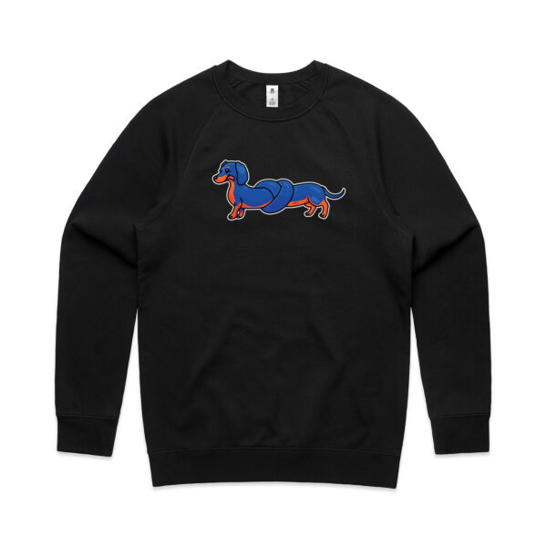 Sausage Dog - Pretzel Black & Tan - AS Colour - Men's Supply Crew Sweatshirt Thumbnail