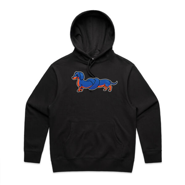 Sausage Dog - Pretzel Black & Tan - AS Colour - Men's Heavy Hood Thumbnail