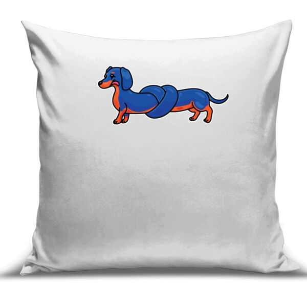 Sausage Dog - Pretzel Black & Tan - Cushion Cover - 100% Linen Thumbnail