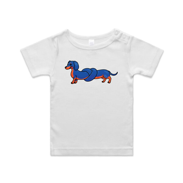 Sausage Dog - Pretzel Black & Tan - AS Colour - Infant Wee Tee Thumbnail