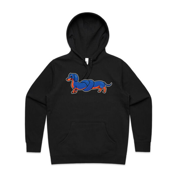 Sausage Dog - Pretzel Black & Tan - AS Colour - Women's Stencil Hood Thumbnail